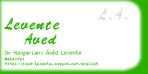 levente aved business card